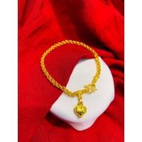 ราคา สร้อยข้อมือ 2 สลึง ลายห่วงคู่ ทองปลอมเหมือนแท้ มีความยาว 6,6.5,7,7.5,8 นิ้ว ขนาด 2 สลึง (21179952528)