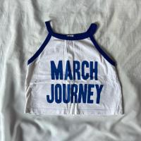 ราคา เสื้อสายเดี่ยวทรงครอป สกรีนลาย (24878701104)