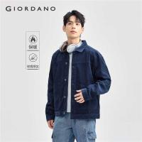 ราคา ❤ Giordano Men 100% Cotton Winter Corduroy Cargo Pocket Turndown Collar Fashion Casual Coat Fre (43913877711)