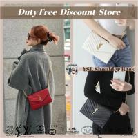 ราคา กระเป๋าสตรี YSL Yves Saint Laurent สายโซ่ (กระเป๋าหนัง Caviar / กระเป๋าสายโซ่สตรี ขนาด WOC 9" และ 7.5") ของแท้ 100% (41515992869)