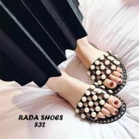 ราคา 832 รองเท้าแตะแฟชั่น งานนำเข้า หน้าตารางมุกรอบ (7203152848)