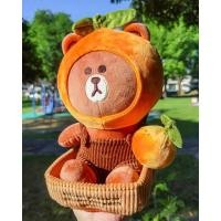 ราคา พร้อมส่ง Brown Plush Doll หมีบราวน์ใส่ชุดส้ม (25104627247)