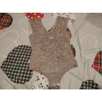 ราคา บอดี้สูทลูกไม้สีชมพูกะปิป้ายNicha (10820829046)