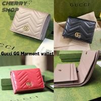ราคา Gucci GG Marmont wallet ผู้หญิง กระเป๋าสตางค์ berry print wallet กระเป๋าสตางค์ผู้หญิงกุชชี่ (27213532506)
