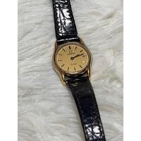 ราคา นาฬิกามือสองแบรนด์แท้ยี่ห้อOmega Deville Quartz Swiss Made Round Vintage Watch 20mm Women’s Gold Dial (24191006304)