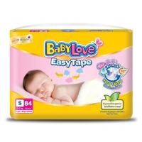 ราคา ผ้าอ้อมเบบี้เลิฟไซส์S แพมเพิสเด็กแรกเกิดไซส์S84ชิ่น(เทปกาว) (15933774440)