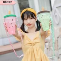ราคา ถุง ถ้วยน้ําฟาง, ขวดน้ําป้องกันการล่มสลายป้องกันการรั่ว, แตงโมสร้างสรรค์พลาสติกแบบพกพาเด็กถ้วยน้ํา กระเป๋าสะพายข้าง (42764980588)