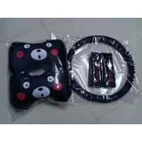 ราคา SET ที่หุ้มพวงมาลัยรถยนต์+ที่หุ้มเบลท์+หมอนรองคอ ลายคุมะมง รวม 5ชิ้น (2853950608)