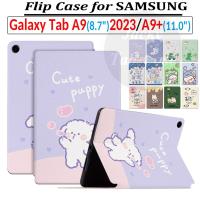 ราคา เคสโทรศัพท์มือถือหนัง PU ฝาพับ ลายการ์ตูนน่ารัก คุณภาพสูง พร้อมขาตั้ง สําหรับ SAMSUNG Galaxy Tab A9+ 11.0 นิ้ว Tab A9 8.7 นิ้ว 2023 TabA9 SM-X110 SM-X115 SM-X210 SM-X215 SM-X216B (20594874396)