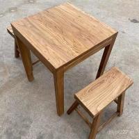 ราคา เก่า Elm Cafe โรงแรมโบราณ Commercial โต๊ะไม้เนื้อแข็งเผ็ดร้อนโต๊ะรับประทานอาหาร Four-Person หม้อไฟร้านอาหารโต๊ะเก้าอี้ Distressed (29041086320)