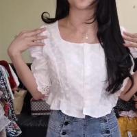 ราคา เสื้อสีขาวลายฉลุลูกไม้ (7619333147)