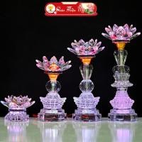 ราคา โคมไฟแท่นบูชาดอกบัวคริสตัลคุณภาพสูงพร้อม Led 7 สี TRUTH THIEN BEAUTY ของบูชาบรรพบุรุษ ตกแต่งแท่นบูชาพระพุทธเจ้า (27678580563)