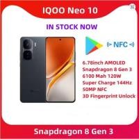 ราคา [มือ 1]VIVO iQOO Neo 10 6100mAh Battery 120W SuperVOOC 50MP IMX921 OIS 6.78 Inch AMOLED 144Hz Snapdragon 8 Gen 3 NFC OTA (26288007364)