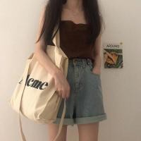 ราคา สไตล์เกาหลี Tote Bag Canvas Bag Student Canvas Bag Cotton Fabric Bag Tote Bag Simple Lette (24716262445)