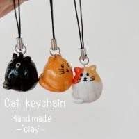 ราคา พวงกุญแจห้อยโทรศัพท์ แมวดินปั้นแฮนด์เมด | ที่ห้อยโทรศัพท์น่ารัก ของขวัญงานฝีมือ (40004393101)