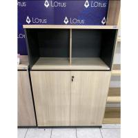 ราคา ตู้เอกสาร ตู้แฟ้มกลาง สีเทามูจิ Topเมลามีน 80 cm (11785853141)