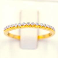 ราคา แหวนแถวกระเปาะคู่ไข่ปลา แหวนเพชร แหวนทองเพชรแท้ ทองแท้ 37.5% (9K) ME965 (22269437212)