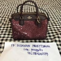 ราคา MICRO BENNETT SATCHEL WITH STAR GLITTER (COACH F37747) กระเป๋า Coach หมอนจิ๋ว (1988879736)