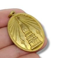 ราคา [M6]HTเหรียญพระธาตุพนมช่วยไทย เนื้อกะไหล่ทอง เป็นเหรียญที่สร้างปี 2483 (21989327718)