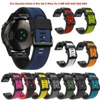 ราคา สายนาฬิกาข้อมือซิลิโคน 26 22 มม. สําหรับ Garmin Fenix 6X Pro 5X 3 Hr Garmin Fenix 6 6 Pro 5 5 Plus (11527349058)
