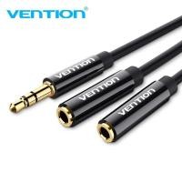 ราคา Vention Earphone Extension Cable Jack 3.5mm Audio Cable Male to 2 Female Aux(BBSBY,BBWBY) (8401825537)