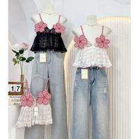 ราคา style.anda เสื้อสายเดี่ยวลูกไม้ซีทรู สไตล์เกาหลี ฟองน้ำในตัว | ใส่เที่ยว คาเฟ่ ถ่ายรูป น่ารักมาก (24644876037)