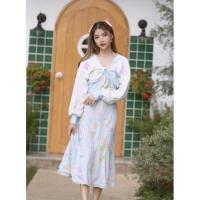 ราคา เดรสยาวรุ่นใหม่เป็น2ชิ้นเดรสตัวในเป็นแขนกุดผ้าชีฟองพิมพ์ลายส่วนตัวนอกเป็นกั๊กพิมพ์ลายเข้ากันใส่แยกก็ดูดีค่ะ (11187075502)