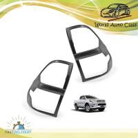 ราคา ครอบไฟท้าย ซ้าย+ขวา โตโยต้า ไอลัค รีโว้ สี เครฟล่าดำ Hilux Revo SR5 Toyota 2 , 4 ประตู ปี2015-2018 (9416802397)