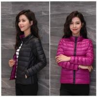 ราคา เสื้อกันหนาวขนเป็ด เสื้อขนเป็ด กันลมได้ No.Black+Purple (6114024214)