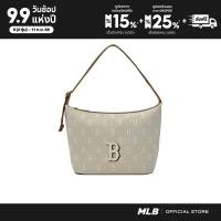 ราคา MLB กระเป๋าสะพายไหล่ ยูนิเซ็กส์ Classic Jacquard Monogram Hobo Bag รุ่น 3ABQM015N 43BGL สีเบจ (28774422143)