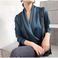 ราคา เสื้อแขนยาว ป้ายหน้า ผ้าซาตินเนื้อดี ผ้าลื่น ทรงสวย Code 8816 (5942545670)