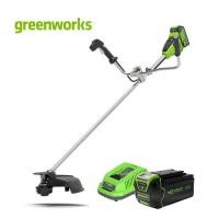 ราคา GREENWORKS เครื่องตัดหญ้าสะพายบ่าไร้สาย (พร้อมแบตเตอรี่) 40 โวลต์ รุ่น 2103907
