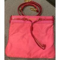 ราคา ครอสบอดี้ PRADA ของแท้ มือสอง สีชมพู สวยมาก 9.5*9“ ใส่กระเป๋าเงินใบยาวโทรศัพท์ สภาพสวย (24132028177)