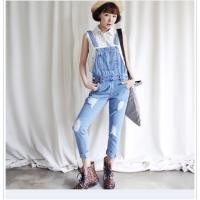 ราคา เอี๊ยมขายาว ผ้ายีนส์ ขาดเซอร์ สีอ่อน (51145554)