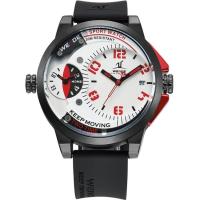 ราคา WEIDE นาฬิกาข้อมือ สีดำ/ขาว/แดง สายยาง รุ่น UV DUAL TIMEZONE #57 (592321033)