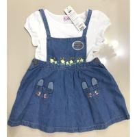 ราคา ชุดเด็ก2ชิ้น เสื้อ+เอี๊ยมกระโปรงยีนส์ แบรนด์ F&F ไซส์ 3 (4361436585)