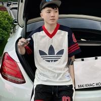 ราคา ชุดกีฬาผู้ชาย Adidas ของแท้ทําจากผ้าฝ้ายคุณภาพสูง - ชุดเสื้อผ้าผู้ชาย Adidas สไตล์พื้นฐานแบบไดนามิก Hottrend (27813671110)