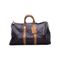 ราคา LOUIS Vuitton Boston bag Keepall 45_Monogram Canvas_BRW pvc overall pattern There is dirt damage Direct from Japan Secondhand (27741295501)