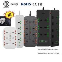 ราคา ปลั๊กไฟ สายยาว 2เมตร กำลังสูงสุด 3000W-16A กับ 4 USB Ports 4AC รองรับ US/UK/EU Plug รับประกัน 1ปี. (42213107665)