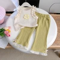 ราคา 5790 People Collection Girls Mori ชุด 2025 เด็กแฟชั่นดอกไม้เสื้อกั๊กหวาน Soft Flared กางเกงชุดสองชิ้น042533 (26684937230)