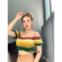 ราคา ไหมพรมเรนโบว์ฟรุ้งฟริ้งมากแม่!!!! เปิดไหล่เรนโบว์ไล่โทนสีเบาๆ แขนตุ๊กตาคิ้วๆมาก เสื้อไหมพรม เสื้อเปิดไหลสีตามภาพเลยนะคะ (23654038266)