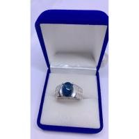 ราคา แหวนไพลินสตาร์ตัวเรือนเงินแท้925 (7478443696)