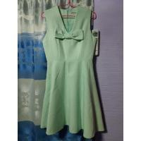 ราคา เดรสออกงาน แขนกุด มือสอง ไซส์M สีเขียวมิ้น (21636355737)