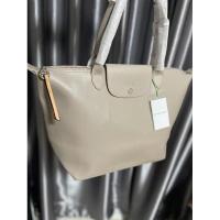 ราคา Longchamp modele depose แท้ หนังลายไม้ สีเทา ไซส์L มือ1 (24163179807)