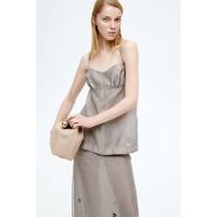 ราคา H&M(เอชแอนด์เอ็ม) เสื้อกล้ามโปร่งใสแบบสายรัด ผู้หญิง 1284894_1 (42952166317)