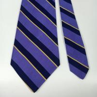ราคา เนคไทมือสอง POLO By Ralph Lauren Men's Repp Tie Purple Striped Classic Made in USA (40264174230)