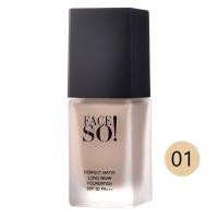 ราคา EXP:04/23อ่านก่อนสั่งรองพื้นชนิดน้ำเนื้อแมทท์ เฟสโซ!เบอร์01 เพอร์เฟคท์ แมทท์ ลองแวร์ ฟาวเดชั่น SPF 30 PA+ / FACE SO! (19856805250)