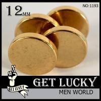 ราคา 1193 จิวระเบิดหู จิวขยาย ผู้ชาย/ผู้หญิง GET LUCKY ชุด(2ชิ้น) สีทอง ขนาด12mm จิวหูห่วง จิวหลอก (2133931034)