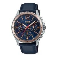 ราคา Casio Standard นาฬิกาข้อมือผู้ชาย สายหนัง รุ่น MTP-1374,MTP-1374L,MTP-1374L-2A - สีน้ำเงิน (4868481175)