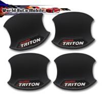 ราคา เบ้ากลม เบ้ารองมือเปิดประตู All New Triton สีดำด้าน 4 ชิ้น 4ประตู Mitsubishi L200 Triton Plus 4x2 4x4 ปี2005 - 2019 (8523272154)